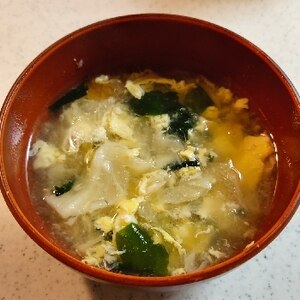 残り野菜で、ほっこり卵スープ♡